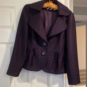 Dark Plum Peplum Jacket